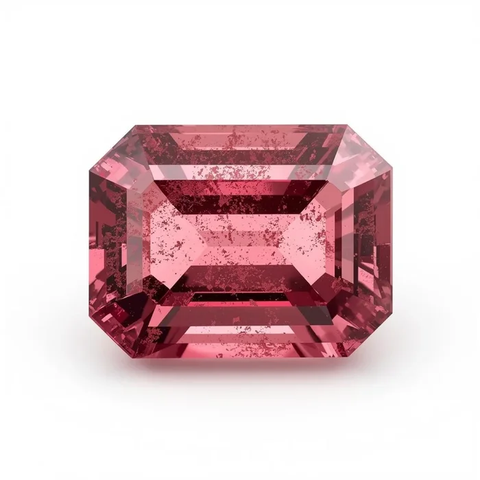 Pink Tourmaline 1PC Large 9×11 MM Emerald Faceted Pink Splendid Semi Precious Loose Gemstone