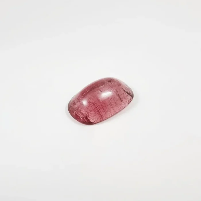 Pink Tourmaline 1PC Small 6×8 MM Emerald Cabochon Pink Lustrous semi Precious Semi Precious Gemstone