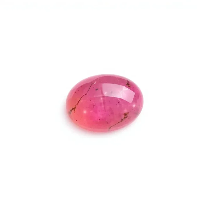 Pink Tourmaline 1PC Small 6×8 MM Oval Cabochon Pink Genuine semi Precious Loose Gems