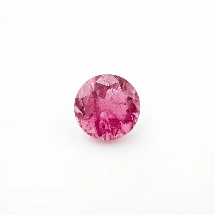 Pink Tourmaline 1PC Small 7×7 MM Round Faceted Pink Splendid Semi Precious Gems
