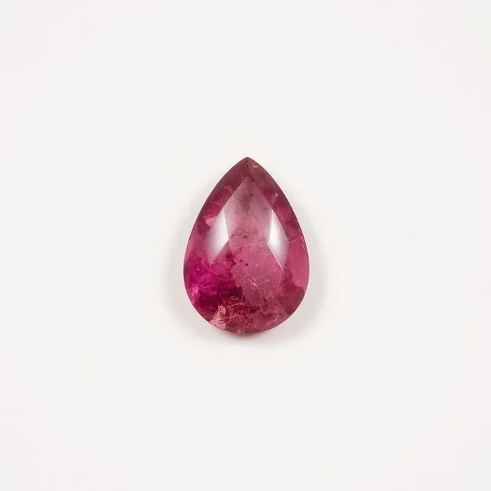 Pink Tourmaline 1PC Small 7×9 MM Pear Cabochon Pink Splendid semi Precious Loose Gemstone