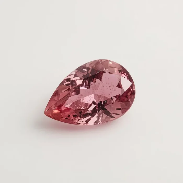Pink Tourmaline 1PC Small 7×9 MM Pear Faceted Pink Pure Semi Precious Loose Gems