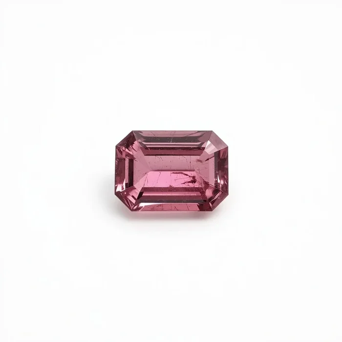 Pink Tourmaline 1PC Tiny 4×6 MM Emerald Faceted Pink Luster Semi Precious Loose Gemstones