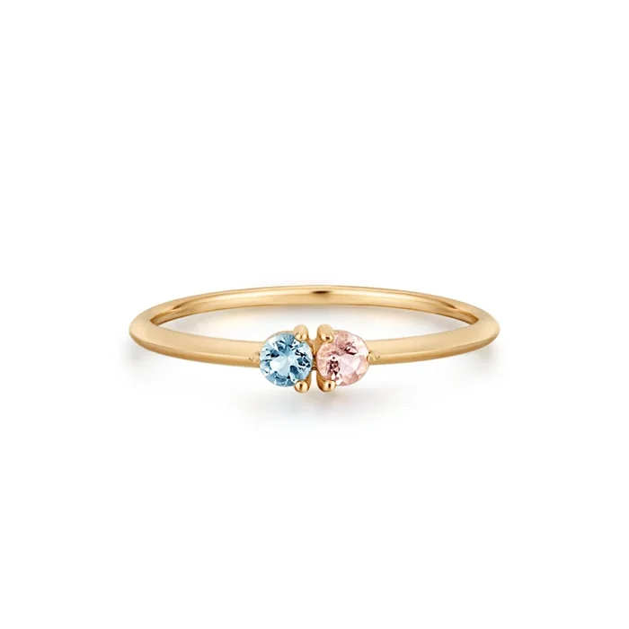 PIXIE | Aquamarine and Morganite Ring