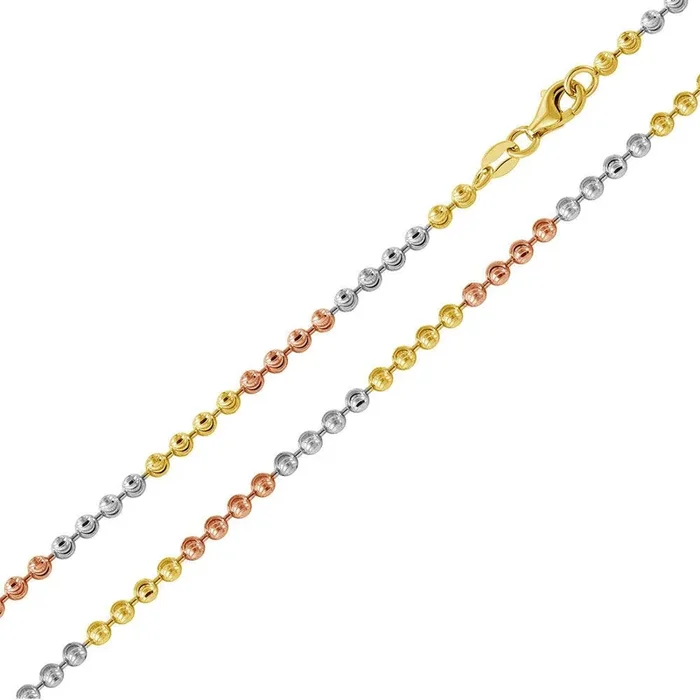 Plata 925 Diseño De Onda Multichapado Cuentas De Corte Diamante 025 Cadenas 2.3mm – CH263 MUL