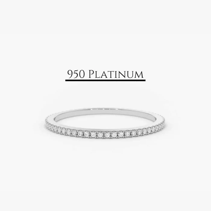 Platinum Micro Pave Diamond Eternity Ring