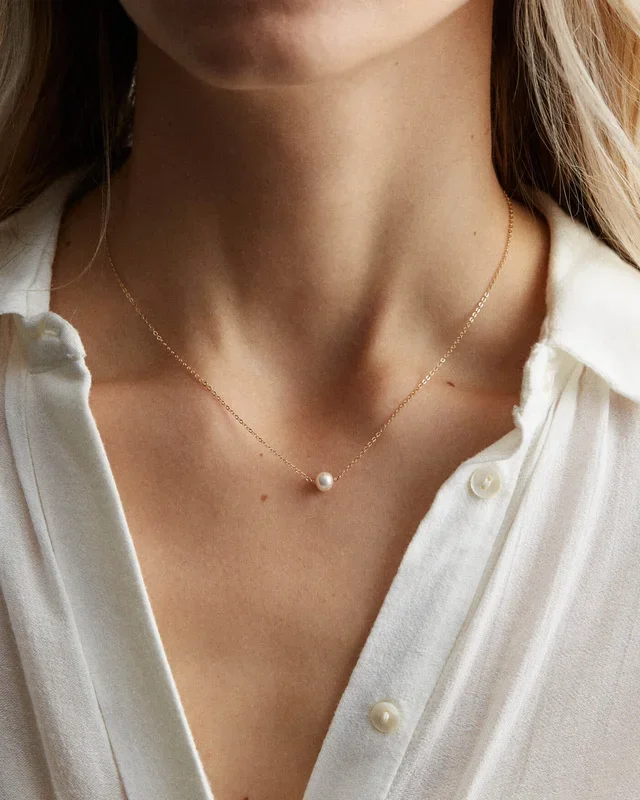 Pleine Lune Necklace – 14k Solid Gold