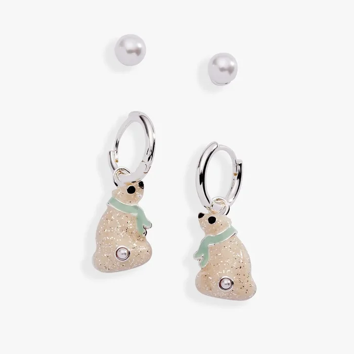 Polar Bear Earring Set of 2