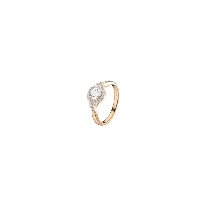 Pompadour engagement ring rose gold diamonds | LEPAGE