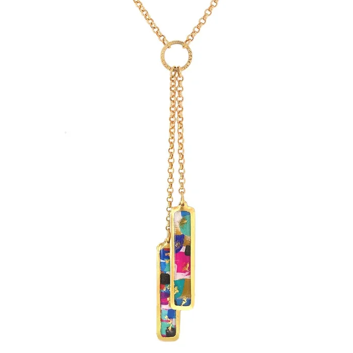 Pop Tart Double Column Necklace
