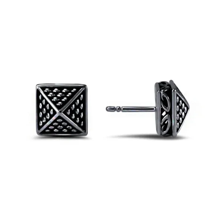 Possibility Python Stud Earring – Black Ruthenium Vermeil