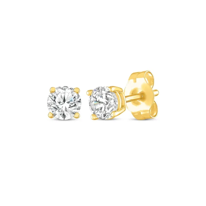 Pre-Owned Kay 1/4ct tw Diamond Earrings in 14K Yellow Gold