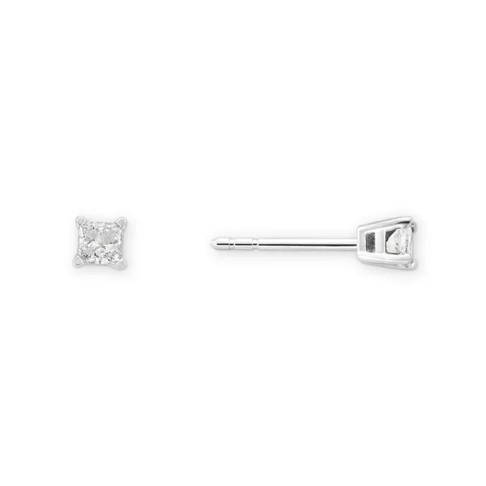 Pre-Owned Zales 1/5ct tw Diamond Stud Earrings in 14k White Gold