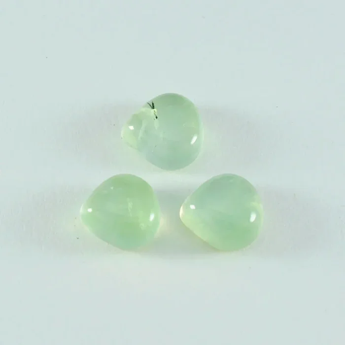 Prehnite 10PC Tiny 3×3 MM Heart Cabochon Green Splendid semi Precious Gems
