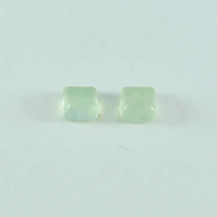 Prehnite 1PC Large 10×10 MM Square Cabochon Green Shine semi Precious Precious Gemstone