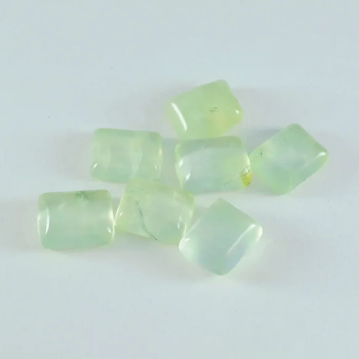 Prehnite 1PC Small 6×9 MM Emerald Cabochon Green Splendid semi Precious Semi Precious Gemstone