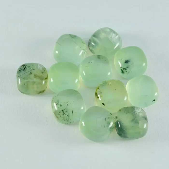 Prehnite 1PC Tiny 6×6 MM Cushion Cabochon Green Superior semi Precious Loose Gemstone