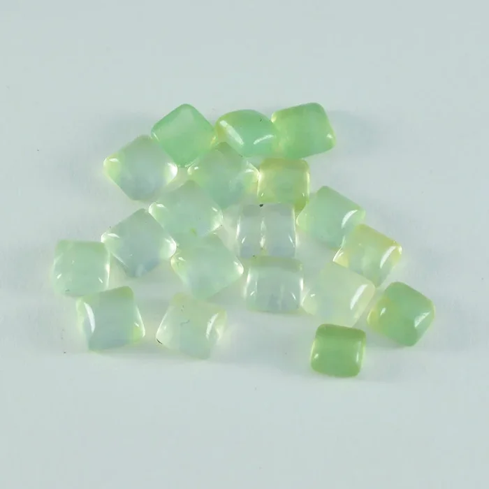 Prehnite 1PC Tiny 6×6 MM Square Cabochon Green Polished semi Precious Loose Gems