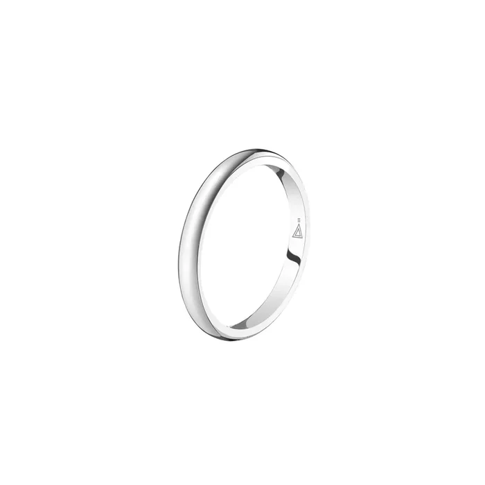 Prémisses comfort half-bangle wedding ring for men in white gold | LEPAGE