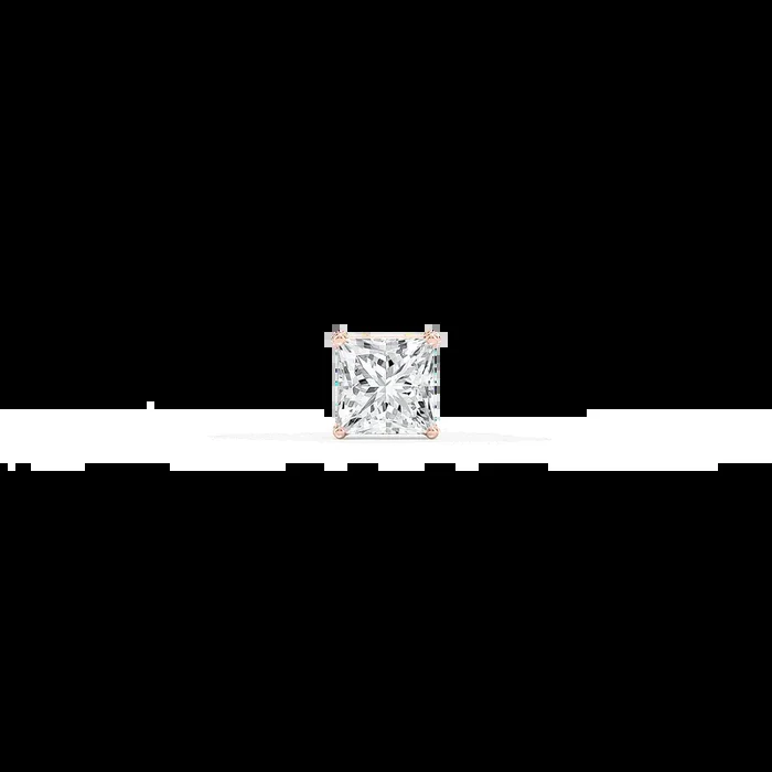 Princess Lab Grown Diamond 4-Prong Basket Single Stud Earring