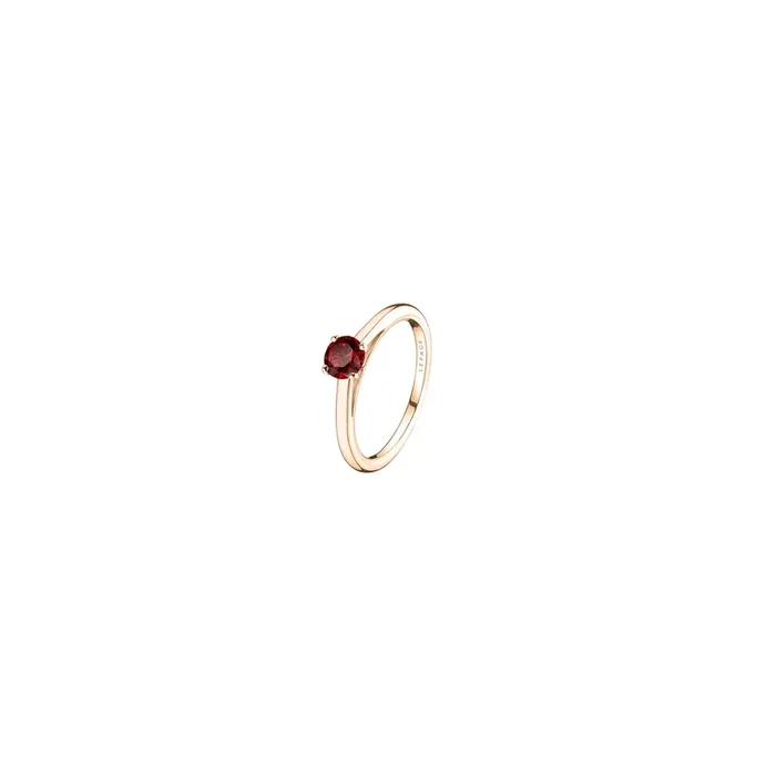 Promesse engagement ring in rose gold and ruby | LEPAGE