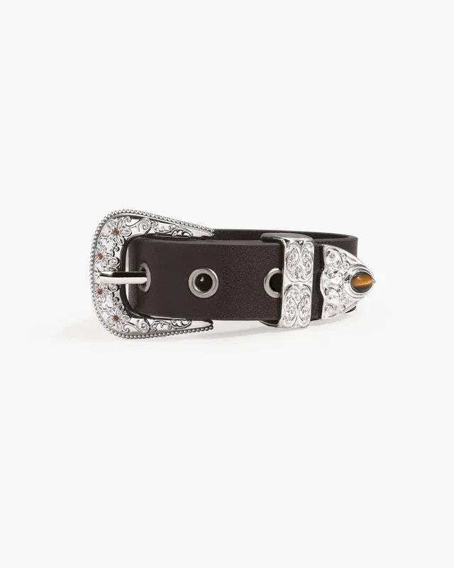 Pulsera con hebilla adornada con ojo de tigre Bind