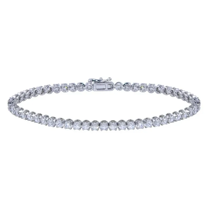 Pulsera de tenis de plata de ley 925 con circonitas cúbicas transparentes – GMB00014