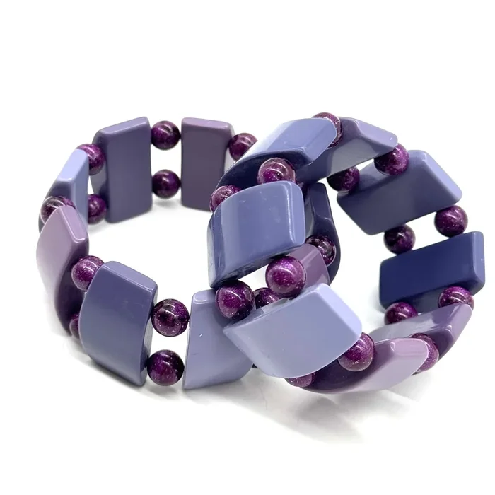 Purple Ombre’ Double Stack Stretch Bracelet