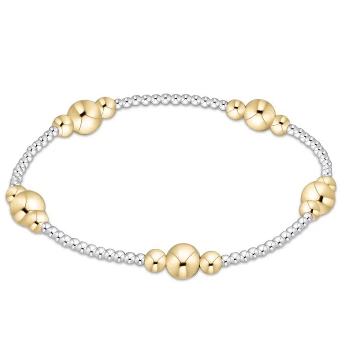 purpose gold 6mm bead bracelet – mixed metal