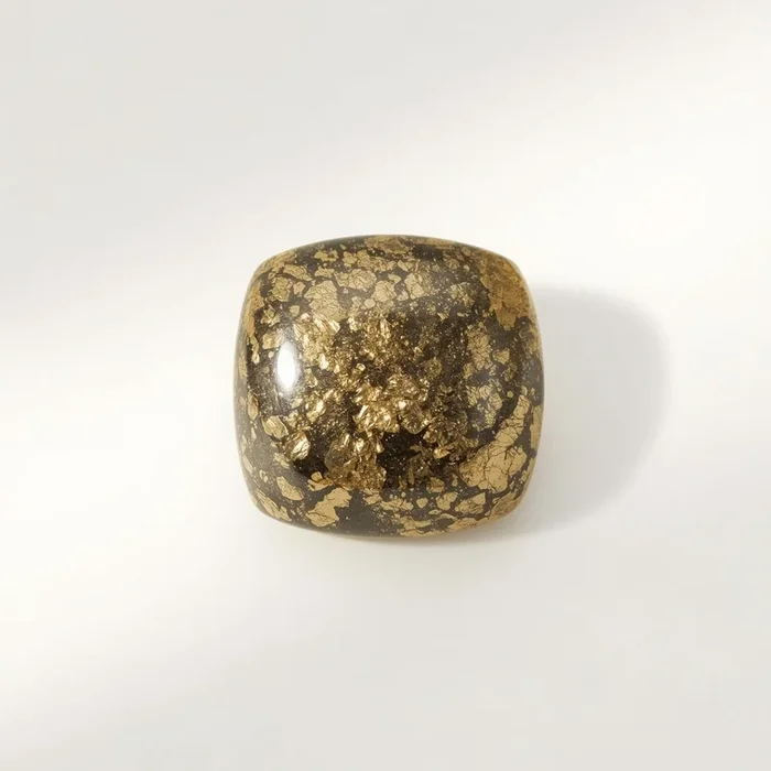 Pyrite 1PC Small 8×8 MM Cushion Cabochon Gray High-Quality semi Precious Loose Gems