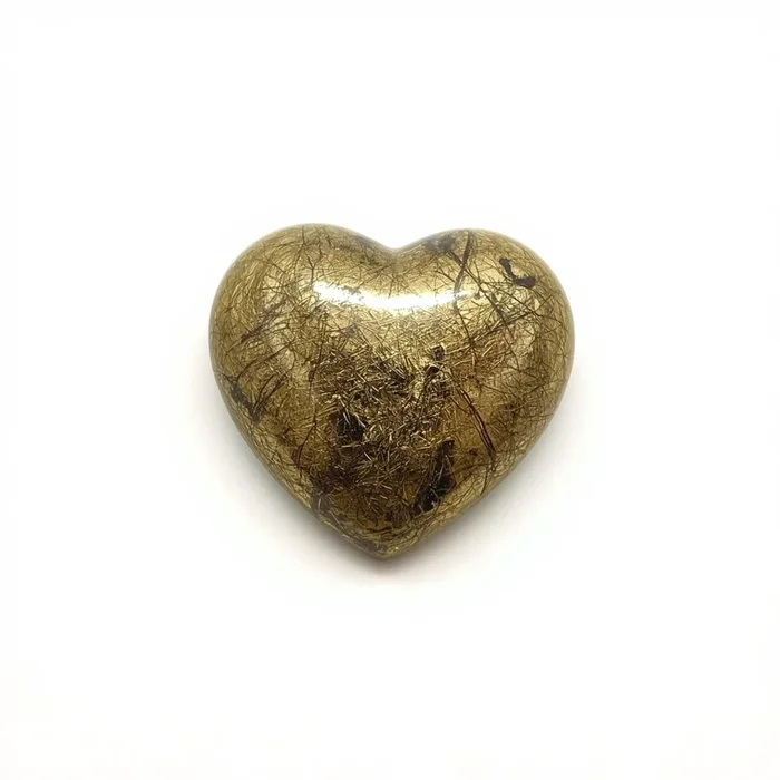 Pyrite 1PC Tiny 6×6 MM Heart Cabochon Gray Sparkling semi Precious Gems