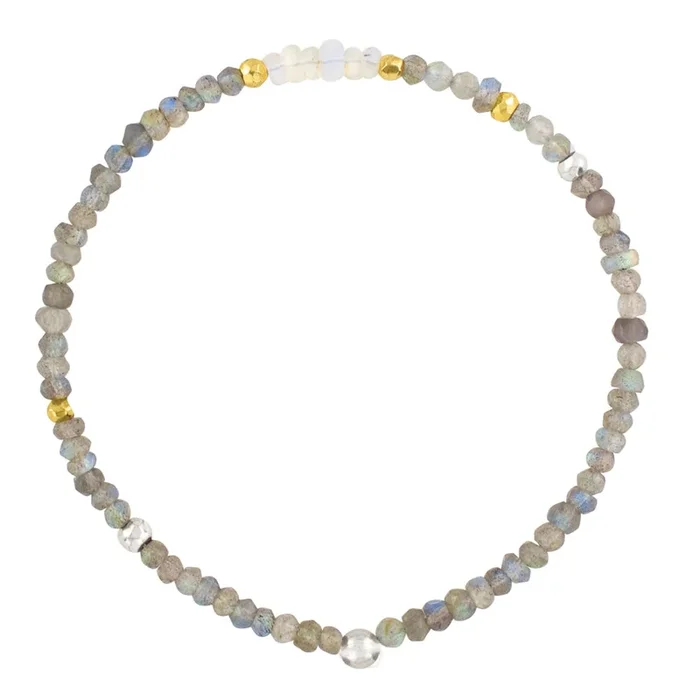 Pyrite’s Booty Bracelet – 3.5mm Labradorite & Opal