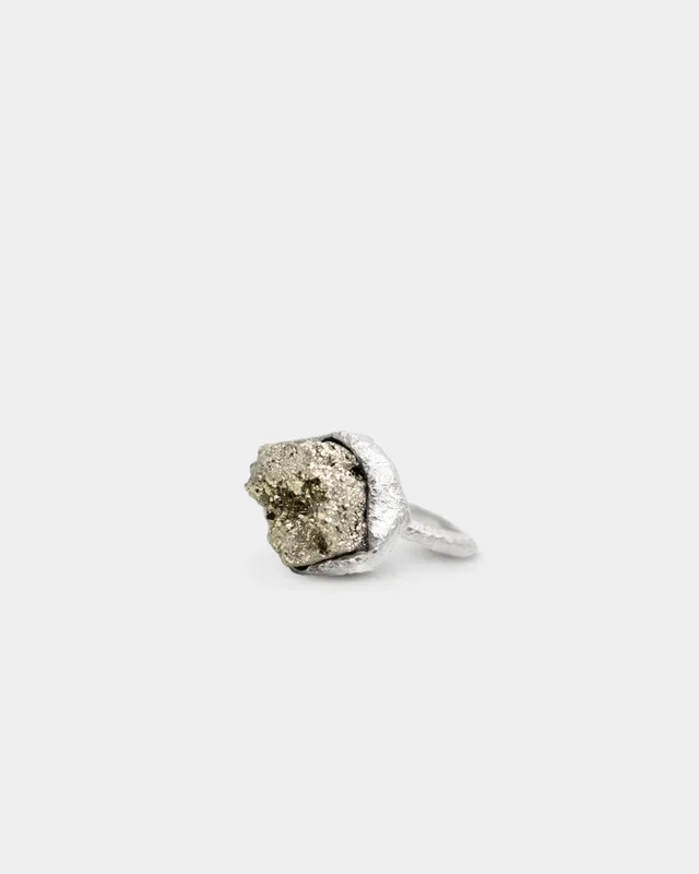 Pyrite Silver Ring