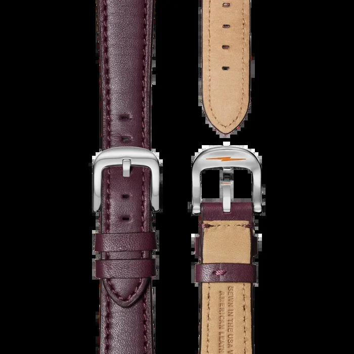 QR Strap: 18/16 Nappa, RR Classic, PoSS – Aubergine