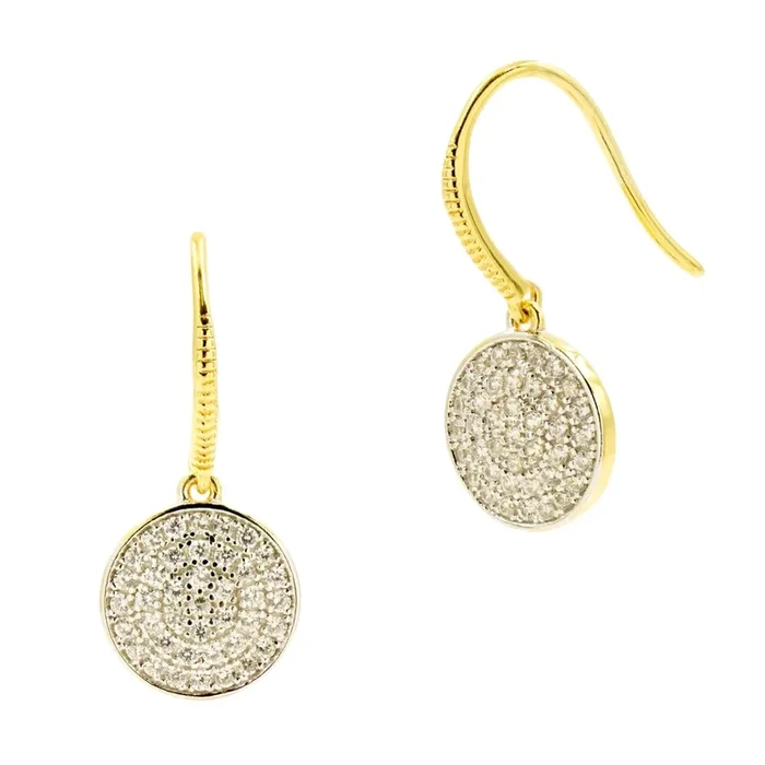 Radiance Pavé Disc Hook Earring