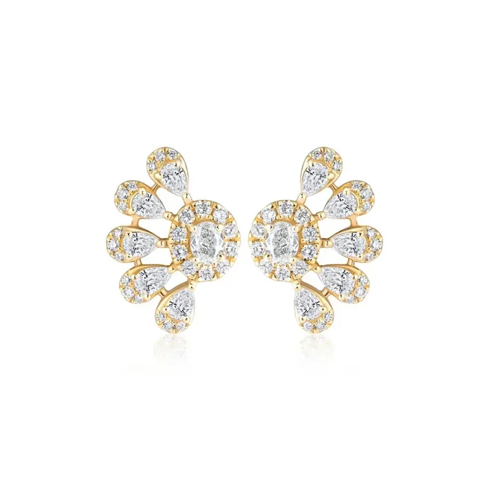 Radiant Bloom Diamond Earrings