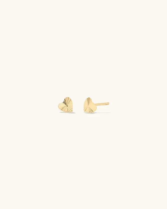 Radiating Heart Studs
