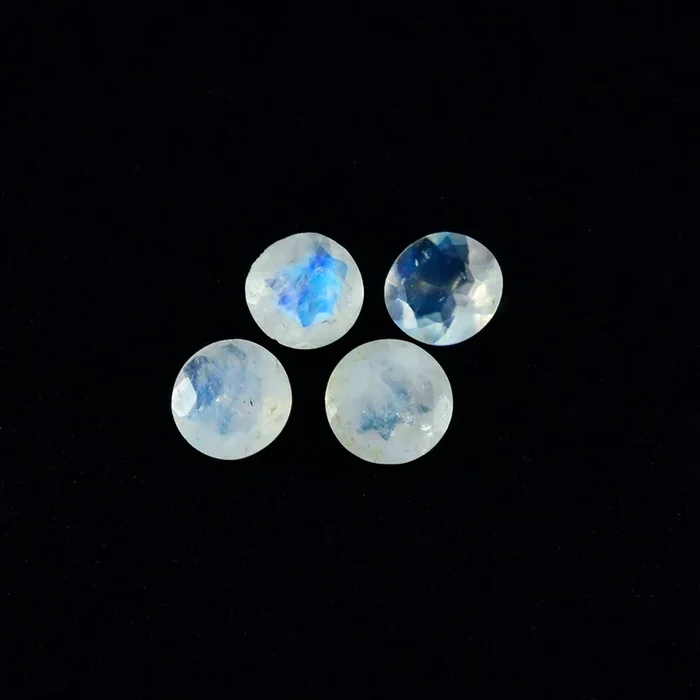 Rainbow Moonstone 1PC Chunky 13×13 MM Round Faceted White Natural Semi Precious Gems