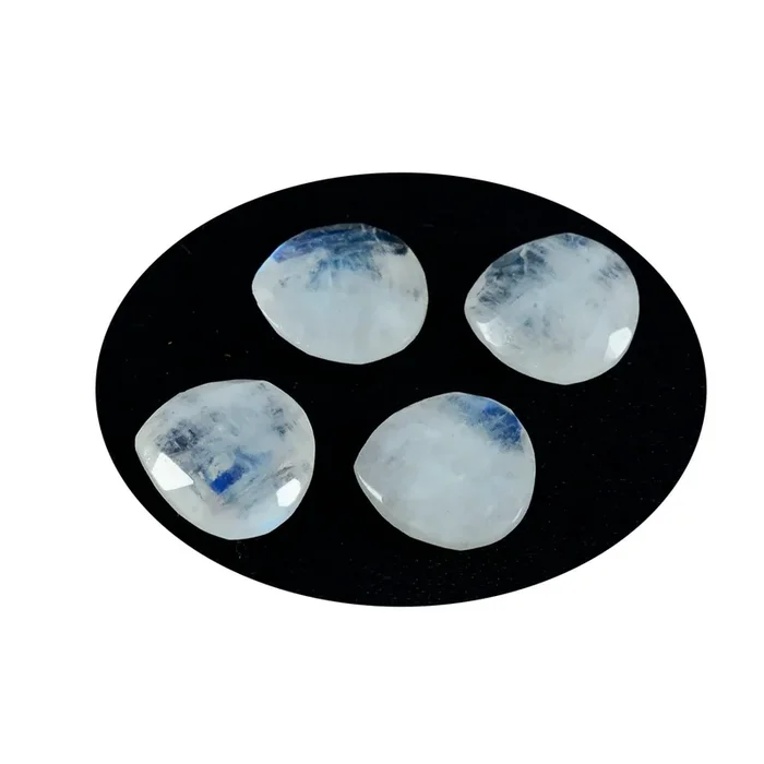 Rainbow Moonstone 1PC Chunky 15×15 MM Heart Faceted White Superior Semi Precious Loose Gemstone