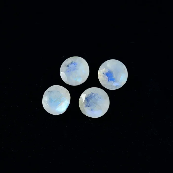 Rainbow Moonstone 1PC Chunky 15×15 MM Round Faceted White Superior Semi Precious Loose Gemstone
