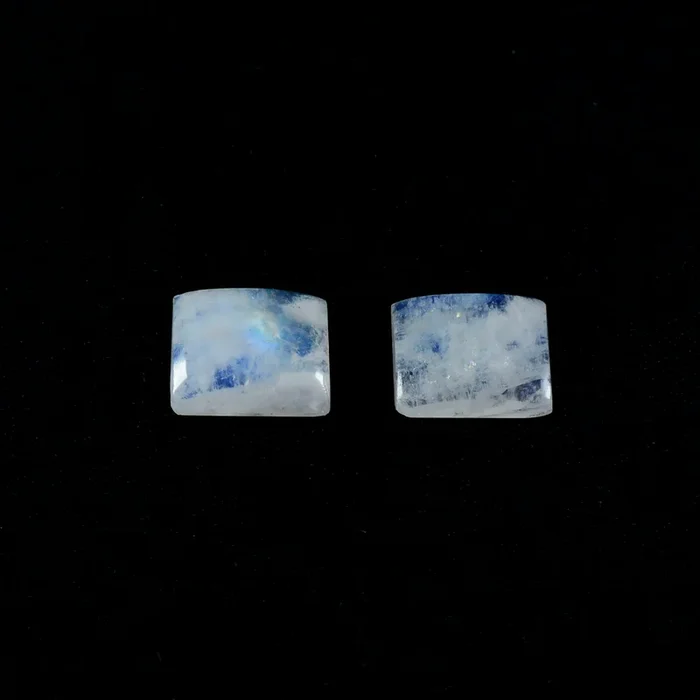 Rainbow Moonstone 1PC Medium 8×10 MM Emerald Cabochon White Brilliant semi Precious Precious Gemstone