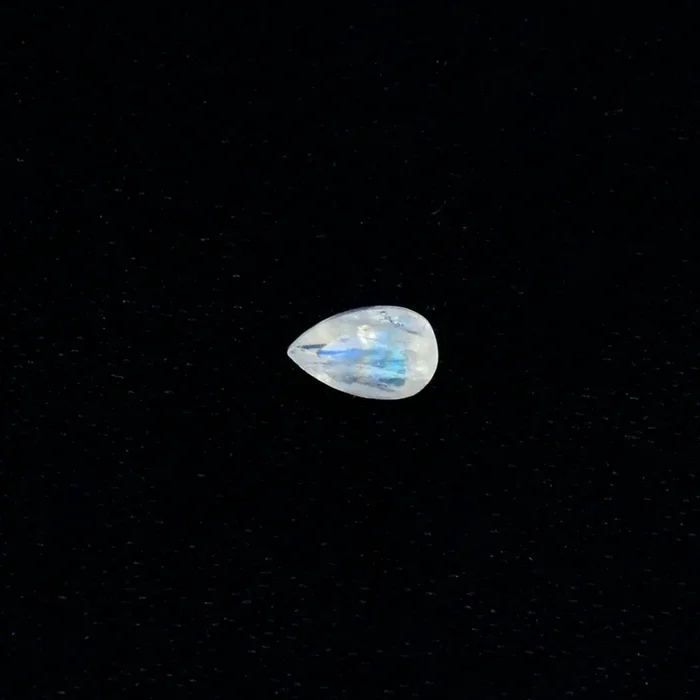 Rainbow Moonstone 1PC Small 6×9 MM Pear Faceted White Pure Semi Precious Loose Gemstones