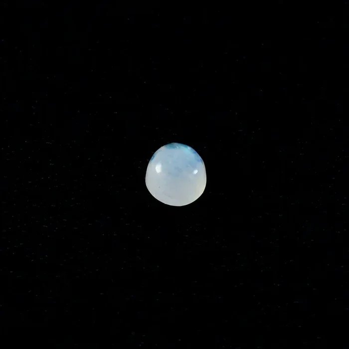 Rainbow Moonstone 1PC Small 7×7 MM Round Cabochon White Genuine semi Precious Loose Gemstones