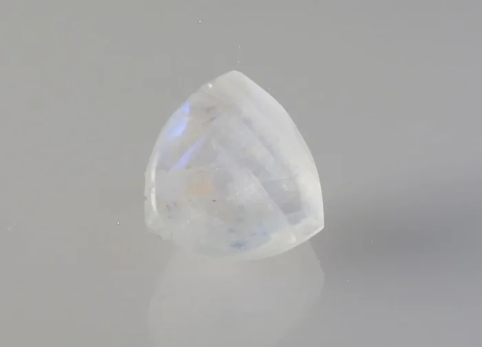 Rainbow Moonstone 1PC Small 7×7 MM Triangle Faceted White Splendid Semi Precious Loose Gemstone