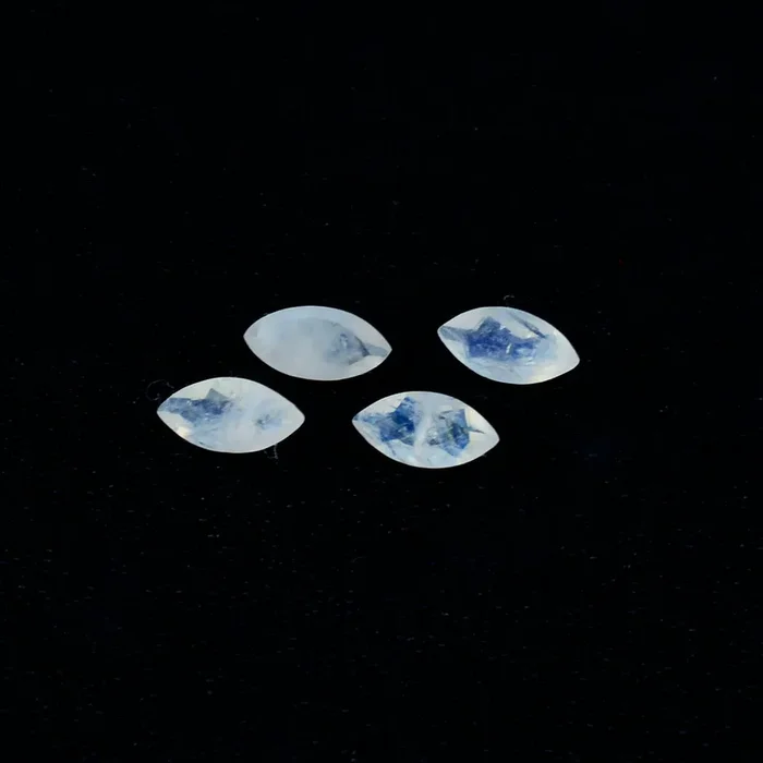 Rainbow Moonstone 1PC Tiny 4×8 MM Marquise Faceted White Sparkling Semi Precious Gems
