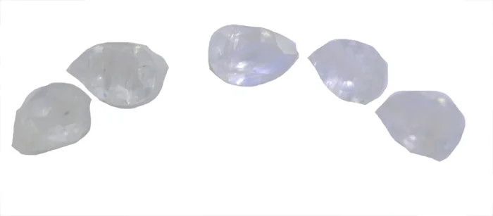 Rainbow Moonstone 1PC Tiny 5×7 MM Pear Faceted White Genuine Semi Precious Loose Gems