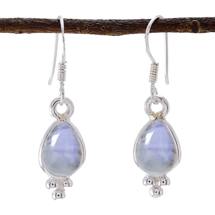 Rainbow Moonstone Australian Lourdes multiple Dangle White 92.5 Silver Earring