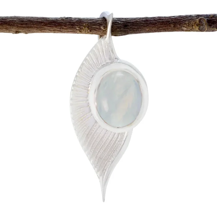 Rainbow Moonstone Dainty Spanish 925 Silver Solitaire Layla Love White Pendant Jewelry