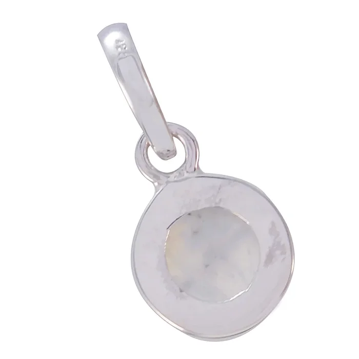 Rainbow Moonstone Delicate Turkish 925 Silver Solitaire Maya Love White Pendant Jewelry