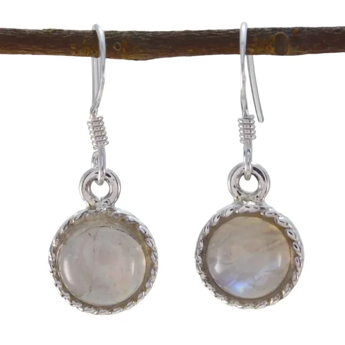 Rainbow Moonstone Moroccan Alejandra multiple Dangle White 925 Sterling Silver Earring